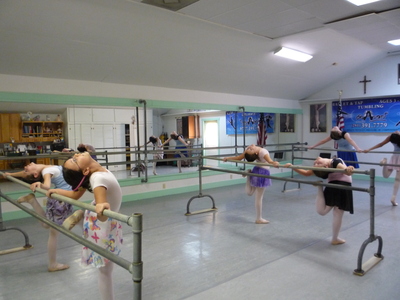 Girls Stretching